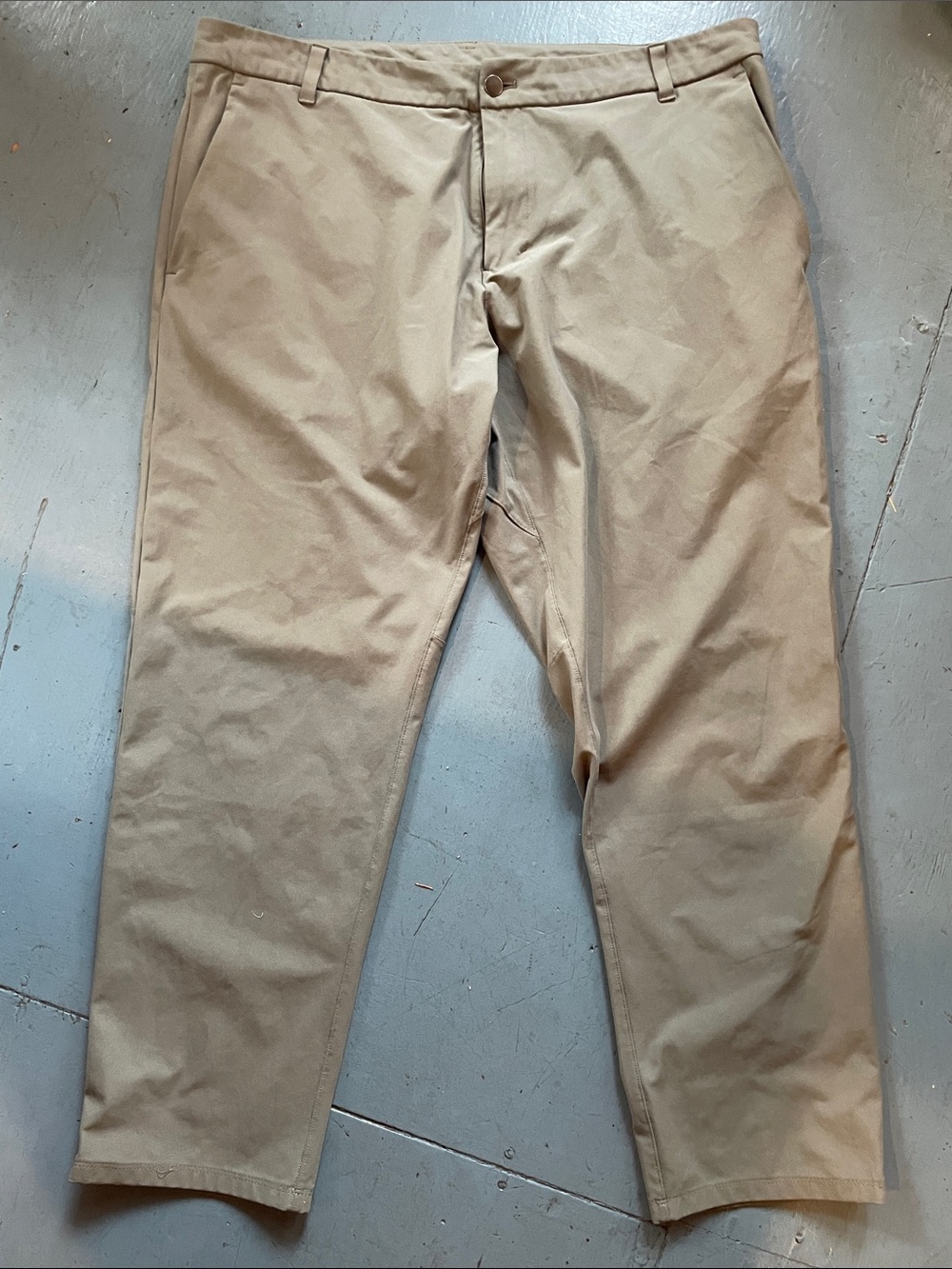 Khaki coloured lululemon athletica Men's Tan Chino Pants